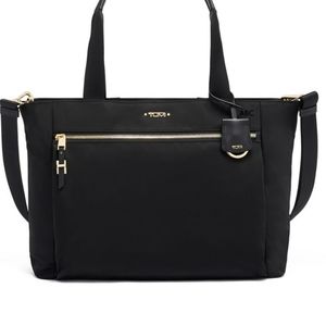Like New Tumi Voyageur Mauren Tote in Black and Gold